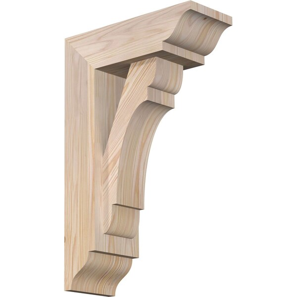 Ekena Millwork Olympic Traditional Smooth Bracket w/ Offset Brace, Douglas Fir, 5 1/2"W x 14"D x 22"H BKT0604X14X22OLY01SDF - main